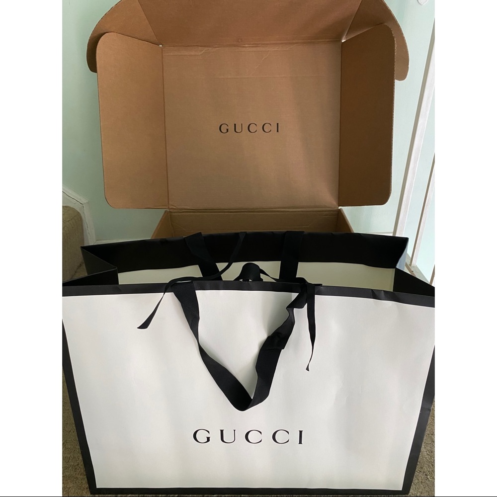GUCCI Shopping Bag Large and Shipping Box